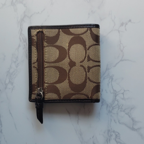 Coach Handbags - Coach wallet with logo fabric and a button snap close